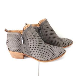 EC Lucky Brand Basel 3 Perforated Leather Ankle Bootie Size 8.5